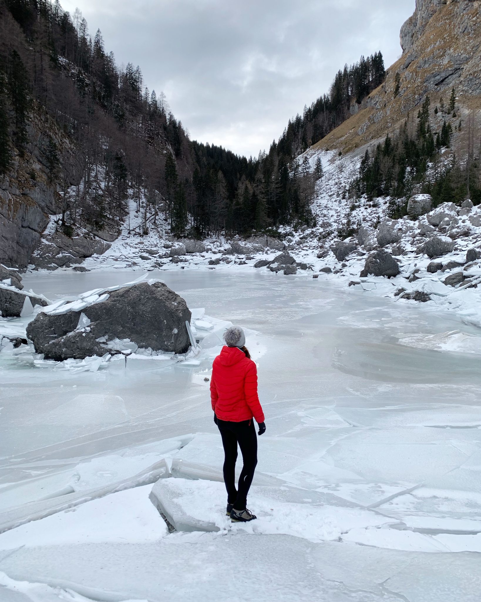 Frozen Black Lake, Triglav Lakes, Slovenia, Julian Alps