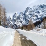 The beautiful Vršič Pass in winter