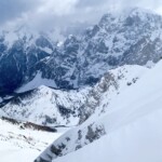 Vršič Pass and Prisojnik as seen from Mala Mojstrovka